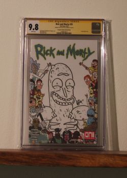 Rick and Morty #35 "Pickle Rick" (Signed & Sketch by Kyle Starks) 9.8 Weiße Seiten CGC