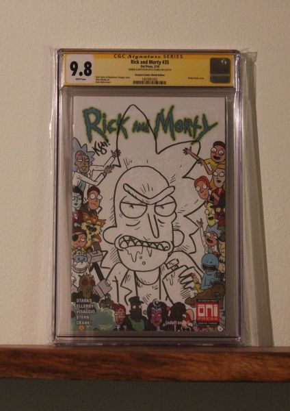 Rick and Morty #35 "Drunken Rick" 9.8 WHITE Pages CGC