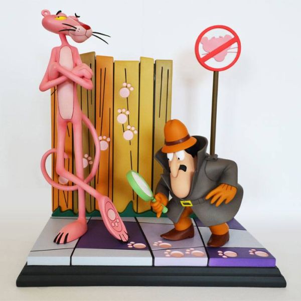 Der rosarote Panther Statue Pink Panther & The Inspector 41 cm