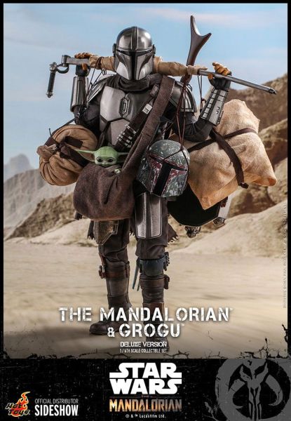 Star Wars The Mandalorian Action Figure 2-Pack 1/6 The Mandalorian & Grogu Deluxe Version 30 cm
