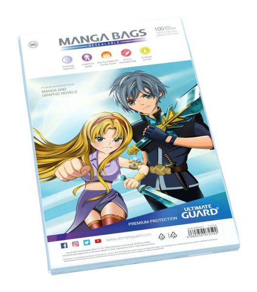 Ultimate Guard Manga Bags wiederverschließbar (100)